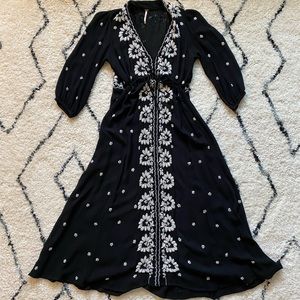 Free people Embroidered V Dress